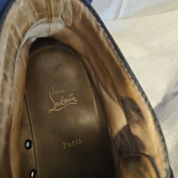 Christian Louboutin Black Python  Men\'s Oxfords.  Size 42.5 main image 12